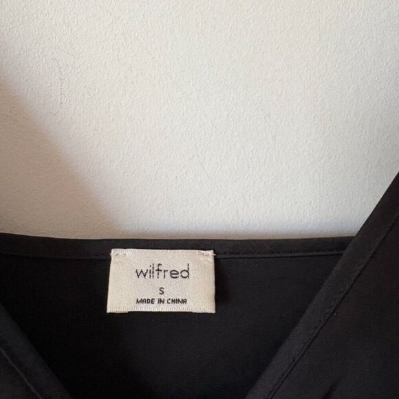 Aritzia Wilfred Only Satin Midi Slip Dress Black Size Small - Picture 10 of 11